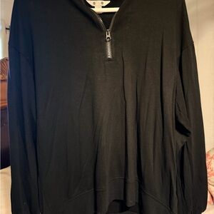 Women’s Black Half-Zip Sweater